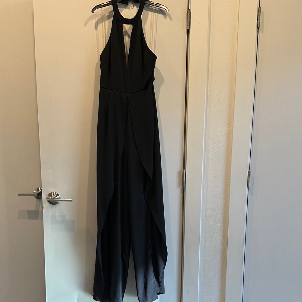 Shinestar Black Halter Jumpsuit